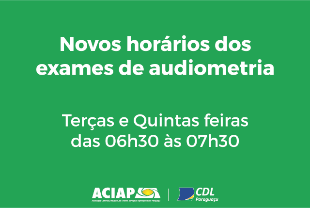 Leia mais sobre o artigo Novos horários dos exames de audiometria