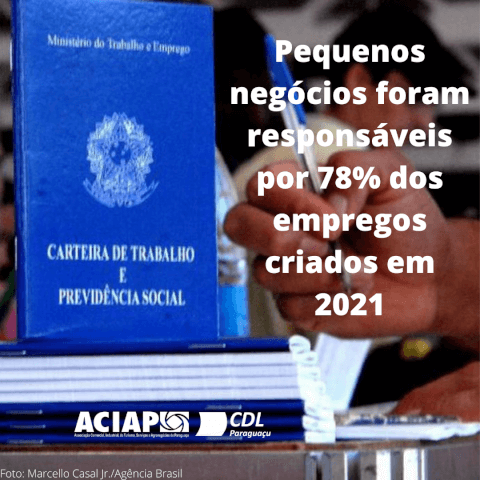 Leia mais sobre o artigo Foram 2,1 milhões de postos de trabalho criados pelos pequenos negócios no ano passado