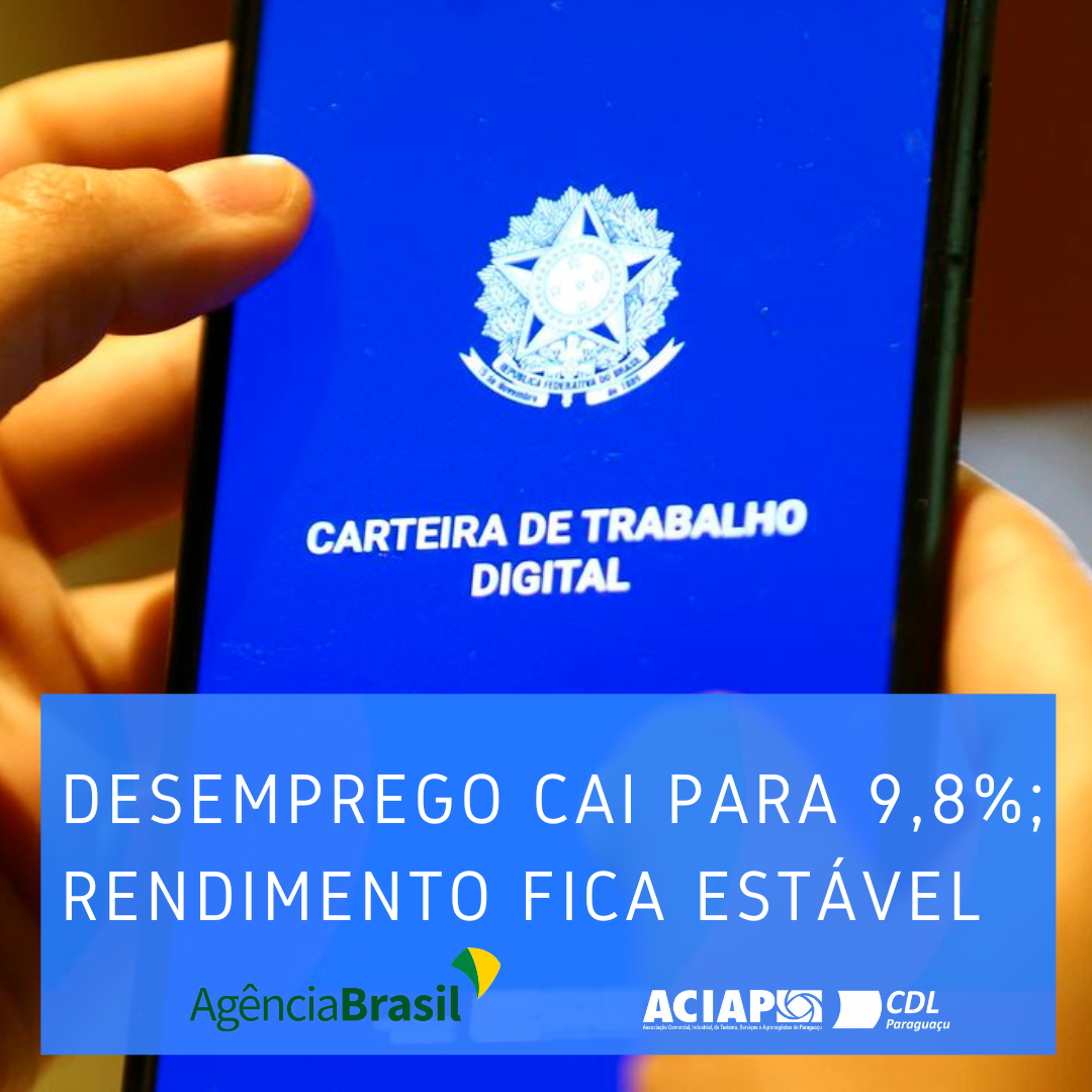 Leia mais sobre o artigo segundo IBGE, esta foi a menor taxa de desocupação para um trimestre encerrado em maio desde 2015